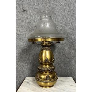 Monumentale Lampe A Pétrole époque Napoléon III 