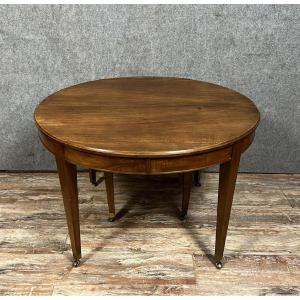 Louis XVI Style Extendable Table With 6 Legs In Mahogany 
