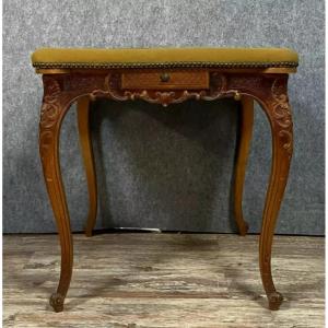  Louis XV Style Games Table In Carved Walnut