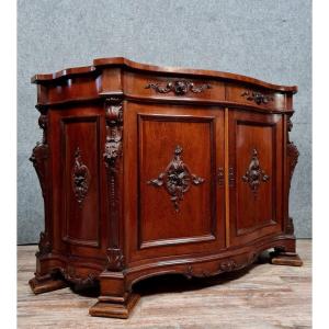 Buffet Curved All Faces Napoleon III Period In Mahogany 