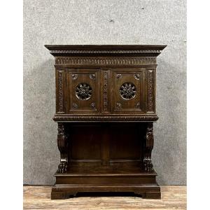 Renaissance Style Dressoir Cabinet In Oak 
