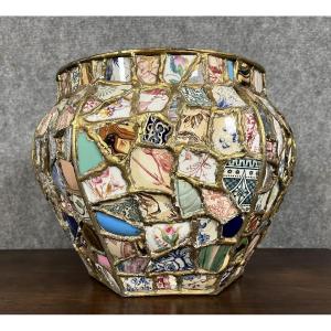 Popular Art Work For This Large Cache Made In Mosaic Pique Plate  