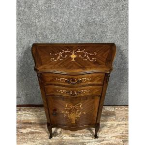 Louis XV Style Curved State Buffet In Marquetry