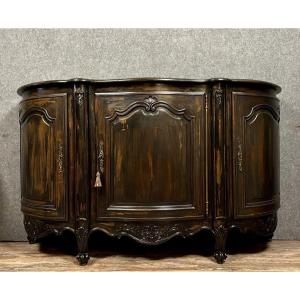 Louis XV Style Lacquered Wood And Stained Wood Sideboard 