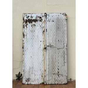 Industrial Design: Double Studded Cast Iron Security Door For Private Premises