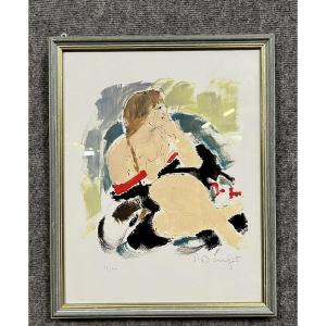 Alain Bonnefoit (1937 - ) Lithograph Signed In Pencil And Numbered N°29/900