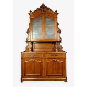  Important Louis Philippe Period Deux Corps Buffet In Walnut 