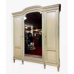 Important Louis XVI Style Wardrobe In Lacquered Wood 