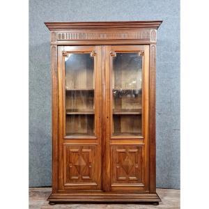 Renaissance Style Bookcase In Walnut 