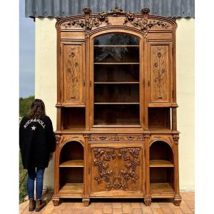 After Louis Majorelle: Nancy School Library In Walnut And Ash