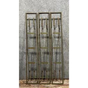 Set Of 3 Lacquered Iron Door Grilles Art Deco Period