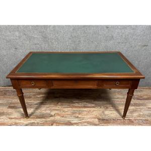 Large Louis XVI Style Center Desk In Mahogany 