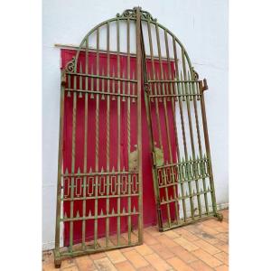 Very Large Castle Gate Napoleon III Period In Cast Iron 