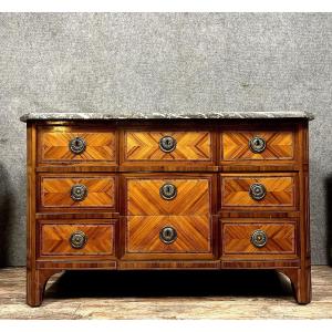 Louis XVI Period Commode In Marquetry 