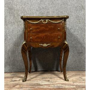 Louis XV Style Ceremonial Commode In Marquetry (second Half 20th Century)   