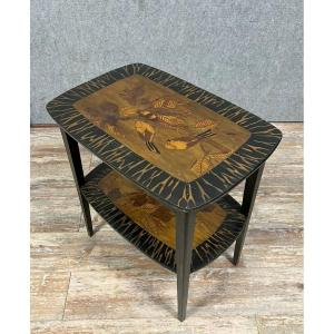 In The Spirit Of The Nancy School: Art Nouveau Marquetry Tea Table