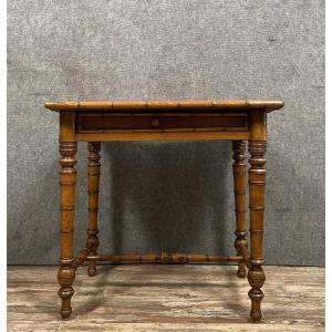 Napoleon III Period Desk In Bamboo 