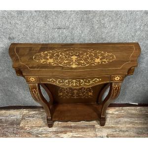 Louis XV Style Curved Venetian Console In Marquetry