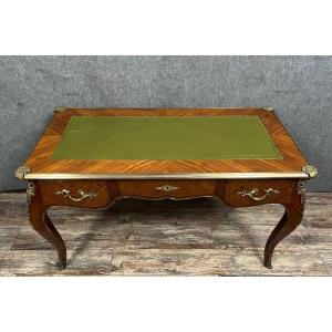 According To The Creations Of Charles Cressent: Double-sided Minister's Desk In Rosewood 
