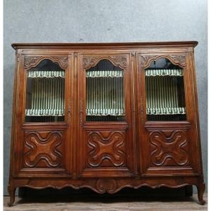 Important Louis XV Style Walnut Library 