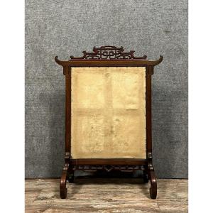 Perret And Vibert In Paris: Japanese-style Mahogany Fire Screen