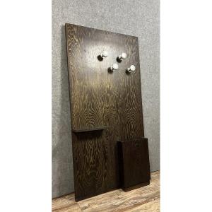 Vintage Coat Rack Circa 1950 In Grained Macassar Wood 