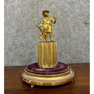 Gilt Bronze Subject Man In 18th Century Costume  