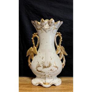 Very Large Paris Porcelain Altar Vase, Napoleon III Period 