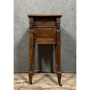 Empire / Consulate Bedside Table In Walnut 