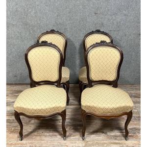 Série De 4 Chaises époque Napoléon III En Acajou 