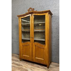 Louis XV Style Bookcase In Light Wood 