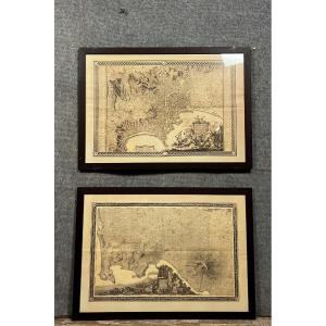 Two Large Geographical Maps Of Naples And Surrounding Areas, 19th Century (a) 