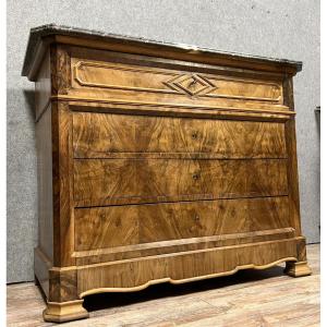 Louis Philippe Period Chest Of Drawers In Burr Walnut