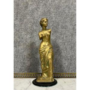 Bronze Statue With Golden Patina Representing The Venus De Milo