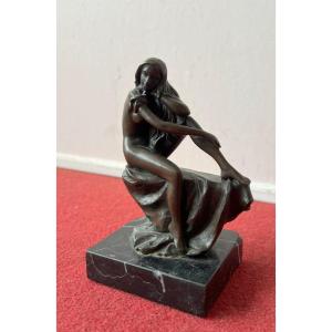 Sculpture Coquine En Bronze époque Seconde Moitié XXeme Siècle (r2)