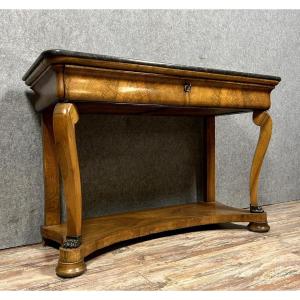 Empire Period Console In Walnut 