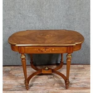 Table De Milieu Ou Bureau époque Napoléon III En Marquèterie Vers 1850