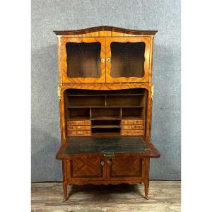 Louis XV Period Guillotine Secretary In Marquetry