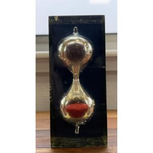 After Pierre Giraudon Around 1970: Inclusion Of An Hourglass  