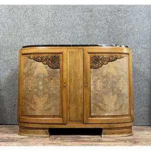 Art Deco Period Buffet In Walnut And Burl Circa 1940