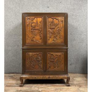 Asia 20th Century: Camphor Wood Cabinet Circa 1950