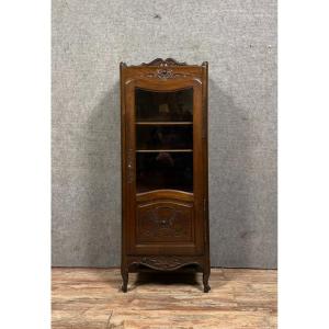 Louis XV Style Provencal Bonnetière In Solid Oak Circa 1900