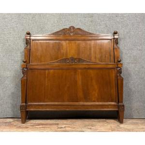 Bastel Stamped Bed, Empire Consulate Period, Walnut, Circa 1800