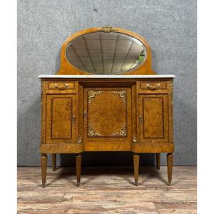 Buffet Style Louis XVI En Marqueterie Vers 1880