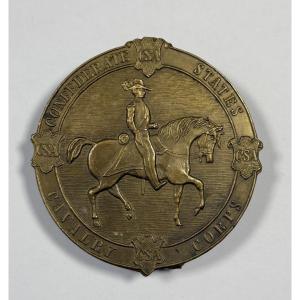 Confederate States Cavalry Corps Gilt Bronze Belt Buckle