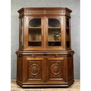 Renaissance Style Museum Library In Carved Oak 