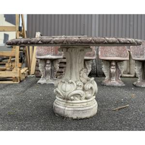 Round Table In Reconstituted Stone