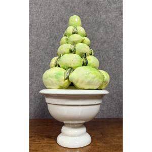 Ceramic Centerpiece With Lemon Decor 