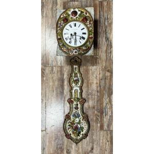 19th Century Comtoise Flower Clock Movement 