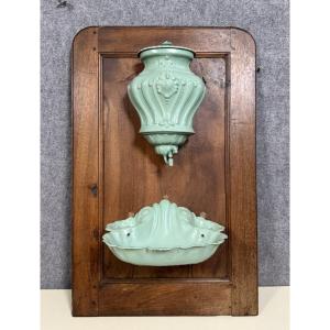 Enameled Cast Iron Shell Garden Fountain 